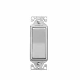 15 Amp Decorator Switch, 3-Way, #14-12 AWG, 120/277V, Silver Granite