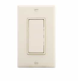 15 Amp Lighted Single Pole Rocker Switch, Almond