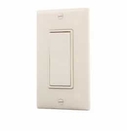 15 Amp Lighted Single Pole Rocker Switch, Light Almond