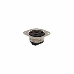 15 Amp Locking Flanged Inlet, 2-Pole, 3-Wire, #16-12 AWG, 125V, Black