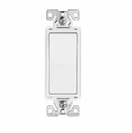 15 Amp Single Pole Rocker Switch, Commercial Grade, White