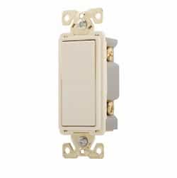 Eaton Wiring 20 Amp Single Pole Rocker Switch, Commercial Grade, Almond