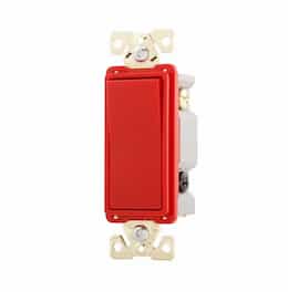 20 Amp Single Pole Rocker Switch, Commercial Grade, Red