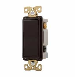 20 Amp Double Pole Rocker Switch, Commercial Grade, Black