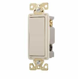 20 Amp Double Pole Rocker Switch, Commercial Grade, Light Almond