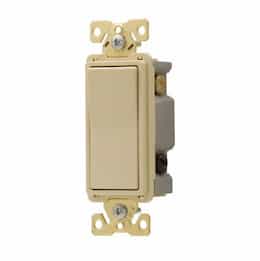 20 Amp 3-Way Rocker Switch, Commercial Grade, Ivory