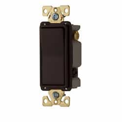 20 Amp 4-Way Rocker Switch, Commercial Grade, Brown