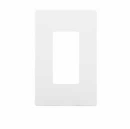 1-Gang Screwless Wall Plate, Mid-Size, White Satin
