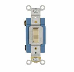 15 Amp Toggle Switch, Single-Pole, Industrial, Ivory