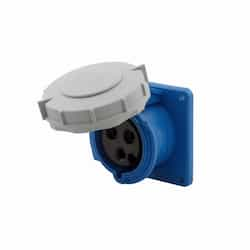 Eaton Wiring 32 Amp Pin and Sleeve Receptacle, 2-Pole, 3-Wire, 240V, Blue