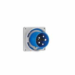 63 Amp Pin and Sleeve Inlet, 2-Pole, 3-Wire, 240V, Blue