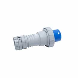 100A/125A Pin & Sleeve Plug, 3-Pole, 4-Wire, 200V-250V, Blue