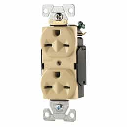 15A Modular Duplex Receptacle, 2-Pole, 3-Wire, 250V, Ivory