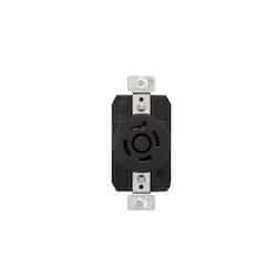 30 Amp Color Coded Receptacle, 3-Pole, 4-Wire, #14-8 AWG, 600V, Black