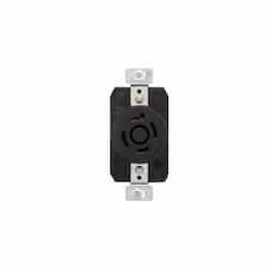 30 Amp Color Coded Receptacle, 4-Pole, 4-Wire, #14-8 AWG, 600V, Black