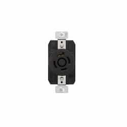 30 Amp Color Coded Receptacle, 4-Pole, 5-Wire, #14-8 AWG, 600V, Black