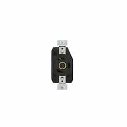 30 Amp Color Coded Receptacle, 2-Pole, 3-Wire, #14-8 AWG, 125V, Yellow