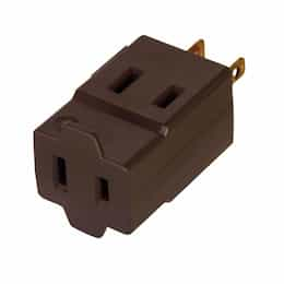 Eaton Wiring 15A Cube Tap 3 Outlet, Polarized, 2-Pole, 2-Wire, 125V, Brown