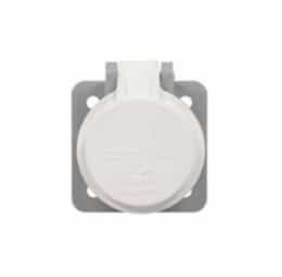 Cam-Lok Receptacle Cover, NEMA 3R, White