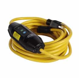 15 Amp Portable GFCI Cord, Watertight, Single-Tap, 25 FT