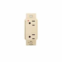 15 Amp Isolated Ground Duplex Receptacle, Ivory