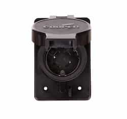 20 Amp Locking Receptacle, Industrial, NEMA L19-20, 277/480V, Black