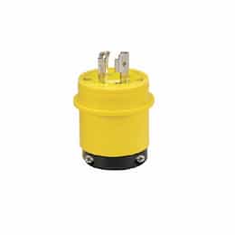 30 Amp Locking Plug, Severe Duty, NEMA L23-30, Yellow/Black