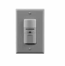 600W Occupancy Sensor & Dimmer, Incandescent, Single-Pole, Gray