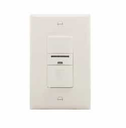 600W Occupancy Sensor & Dimmer, Incandescent, Single-Pole, Light Almond