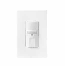 1000W Dual Switch Motion Sensor w/ Nightlight, Single-Pole, White