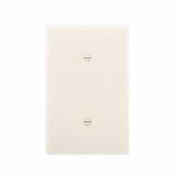 1-Gang Blank Wall Plate, Strap Mount, Mid-Size, Almond