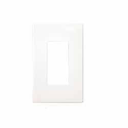 Eaton Wiring 1-Gang Decorator Wall Plate, Mid-Size, Screwless, White