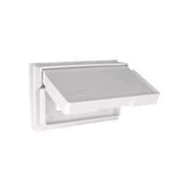 1-Gang GFCI Cover, Self-Closing, Non-Metallic, White