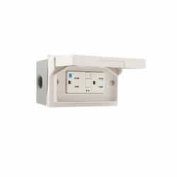 15 Amp GFCI Receptacle Kit, Tamper Resistant, Horizontal Mounting, White