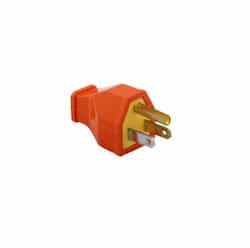 15 Amp Spring Plug, 2-Pole, 125V, Orange