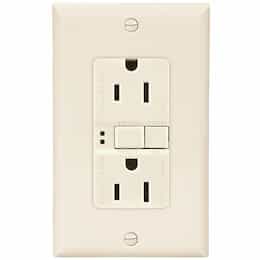 Eaton Wiring 15 Amp Duplex GFCI Receptacle Outlet, Almond