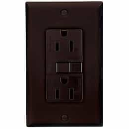 Eaton Wiring 15 Amp Duplex GFCI Receptacle Outlet, Brown