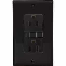 Eaton Wiring 15 Amp Duplex GFCI Receptacle Outlet, Black