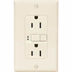 Eaton Wiring 15 Amp Duplex GFCI Receptacle Outlet, Light Almond