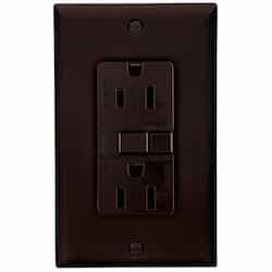 20 Amp Duplex GFCI Receptacle Outlet, Brown, Pack of 50