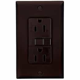 20 Amp Duplex GFCI Receptacle Outlet, Brown, Pack of 50