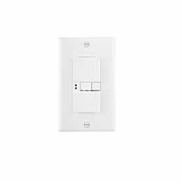 20 Amp Self Test GFCI Receptacle w/Audible Alarm, Blank Face, White