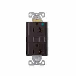 Eaton Wiring 20 Amp Hospital Grade GFCI Receptacle Outlet, Brown