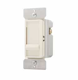 600W Slide Dimmer, Incandescent/Halogen, Single Pole, Almond