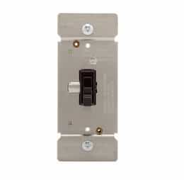 600W Toggle Dimmer, Non-Preset, Single Pole, Brown