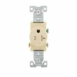 20A TR Single Receptacle, Side Wire, 2-Pole, 3-Wire, 125V, Ivory