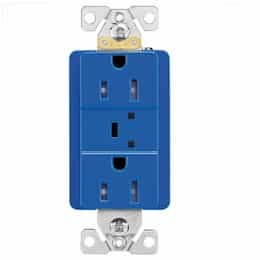 15A TR Surge Receptacle w/ LED Indicator and Alarm, 2P3W, 125V, BLU