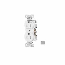 15 Amp Half Controlled Duplex Receptacle, Tamper Resistant, Gray