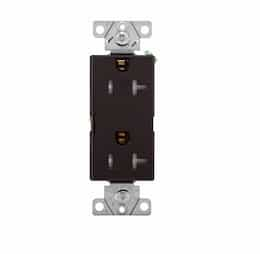 Eaton Wiring 20 Amp Duplex Receptacle, Tamper Resistant, Decora, Brown