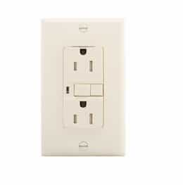 15 Amp AFCI Receptacle w/ Light, Tamper Resistant, Almond